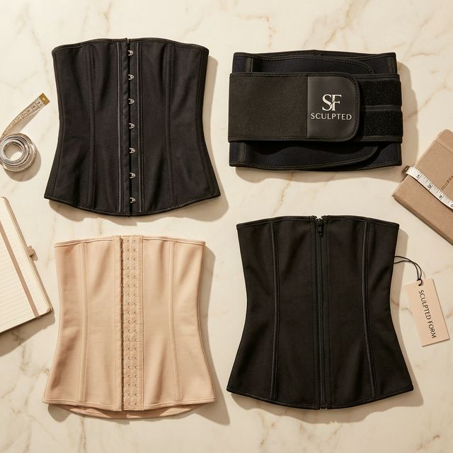 Four types of waist trainers compared - best waist trainers 2026 buying guide